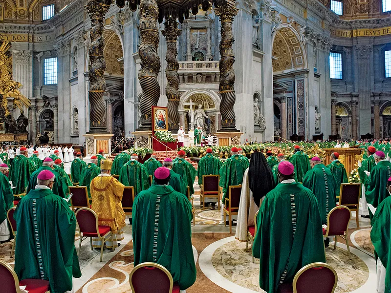 Papa Francisc conduce slujba de deschidere a Căii Sinodale la Bazilica Sfântul Petru, Vatican