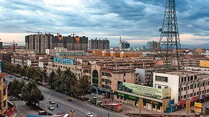 Scenă stradală în Yarkand, Xinjiang