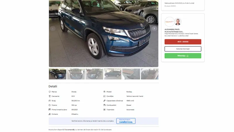 Ce SUV premium cu garanție, „nemăscărit” de samsari, găsești la preț de Dacia Bigster - Foto: captură ecran