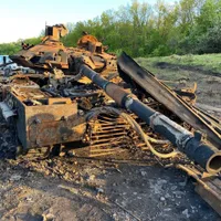VIDEO Momentul în care cel mai sofisticat tanc rusesc T-80BVM dispare într-o explozie uriașă - FOTO: Twitter/@AllAboutM1A