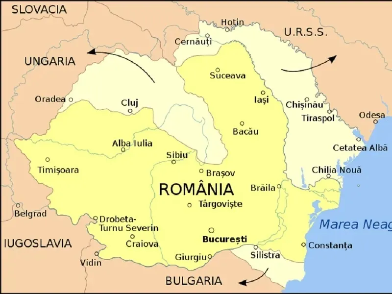 harta romania 1940
