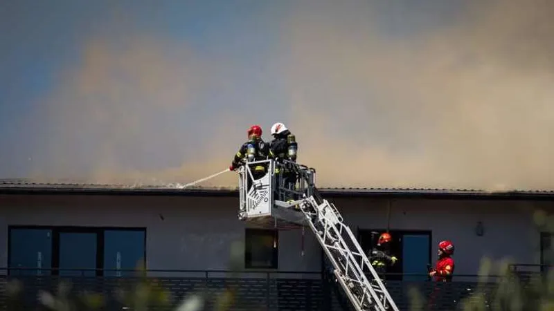 Două detașamente de pompieri au lucrat timp de șase ore pentru stingerea flăcărilor - Foto: Facebook / ISU Cluj