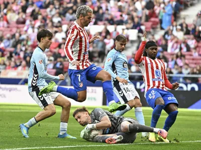 Ionuţ Andrei Radu, portarul lui Celta Vigo, în timpul unui meci cu Atletico Madrid - Foto: Profimedia Images