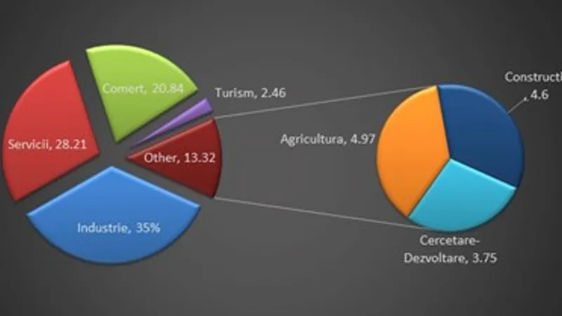 Pondere domenii după cifra de afaceri