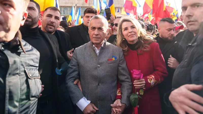 Protest pro-Călin Georgescu în Capitală. Manifestanții cer instalarea marionetei Rusiei la Cotroceni - Foto: Profimedia images - Caracter ilustrativ