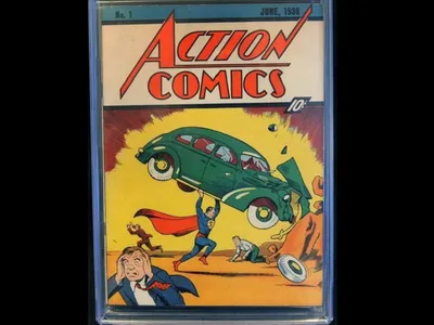 Revista Action Comics în care a apărut prima dată Superman, vândută pentru o sumă record. / Foto: news.ro