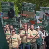 Protest neonazist în Munchen, Germania/ FOTO: Thomas Witzgall
