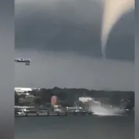 Fenomen meteo rar, în Kiel. FOTO: captură video