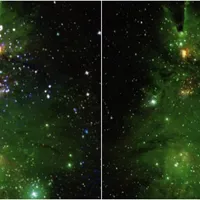 Cum arată bradul spațial, aflat la 2.500 de ani lumină de Pământ. Imagini care te lasă fără cuvinte Foto: Nasa
