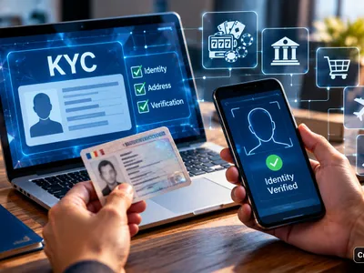Verificarea identității prin KYC („Know Your Customer”), utilizată de bănci, platforme financiare și cazinouri online pentru identificarea clienților și reducerea riscului de fraudă. Ilustrație generată cu inteligență artificială