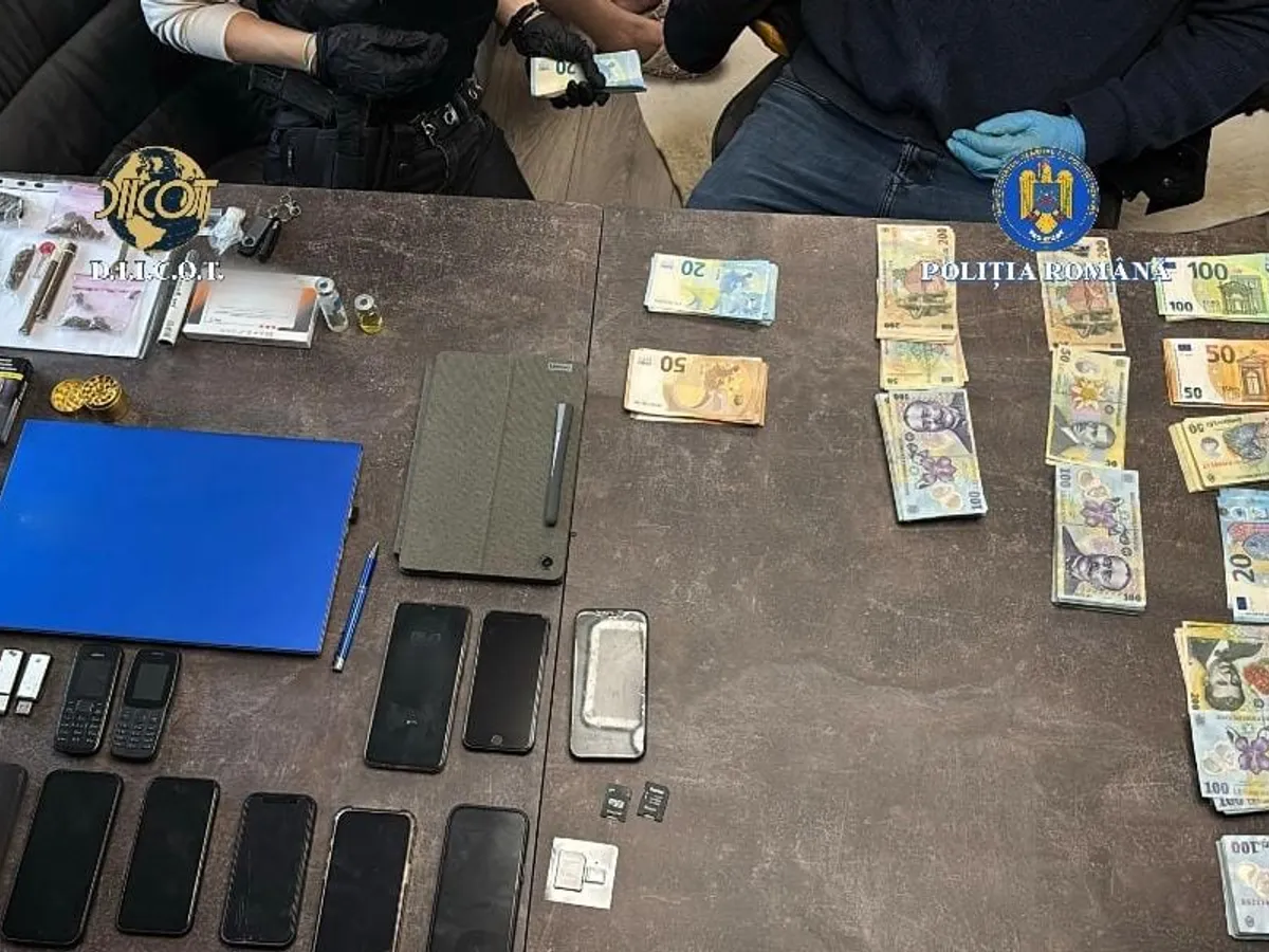 Bani din traficul de droguri - Foto: Poliția - DIICOT