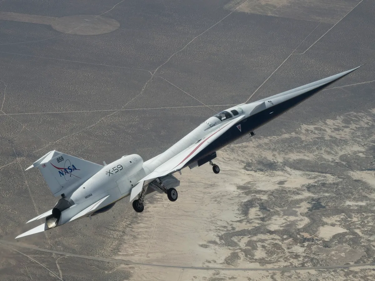 VIDEO NASA, primul zbor supersonic cu avionul X-59, care va înlocui Concorde. Călătorie SUA-Europa, în 3 ore