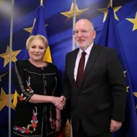 Premierul Dăncilă și Frans Timmermans, prim-vicepreședinte al Comisiei Europene Foto: Guv.ro
