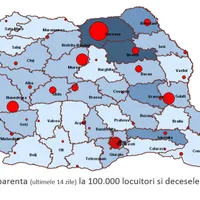 Cazuri și decese. Sursa: INSP