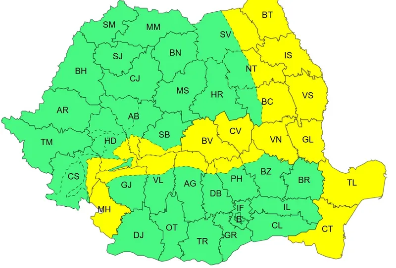 hartă meteo - Foto: ANM