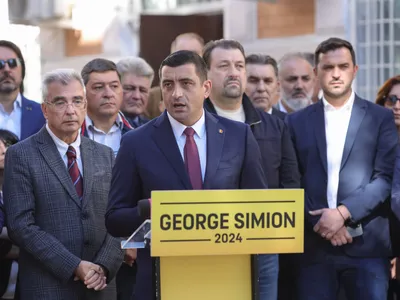 Petrișor Peiu și George Simion - Foto: INQUAM PHOTOS / Sorin Cîrstoveanu