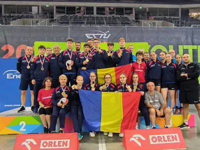 Aur pentru România „U19”, la masculin și la feminin, la Campionatele Europene de tenis de masă - Foto: Facebook/Federația Română de Tenis de Masă