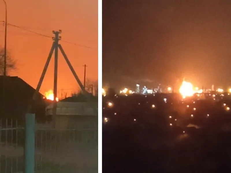 Explozie și incendiu uriaș la o rafinărie Lukoil din Rusia. În România face profit de 2.232.500.000€ - Foto: Profimedia images