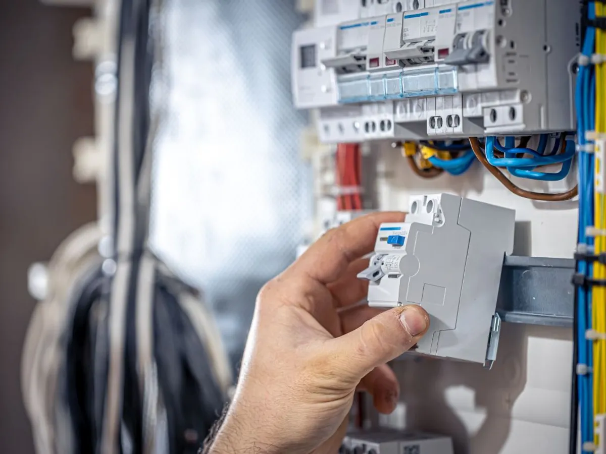 Electrician lucrând la un panou de curent electric - Foto: Freepik/pvproductions