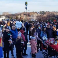 Protest anti-restricții, duminică, la Suceava. Și șeful AUR a fost prezent. Sursă: Facebook Monitorul de Suceava