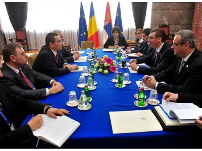 Ponta cu Dragnea, la discuții cu Vucic - Foto: gov.ro