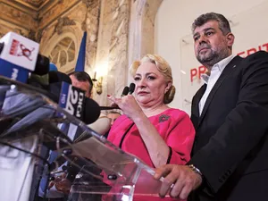 Viorica Dăncilă și Marcel Ciolacu, fosta și actualul șef al PSD. Sursa foto: Inquam Photos - Octav Ganea