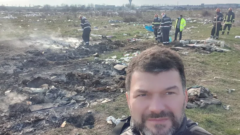 Cum a fost pus cu botul pe labe la gura sobelor poluante noul șef al Gărzii de Mediu, Berceanu (USR)/FOTO: Facebook/Octavian Berceanu