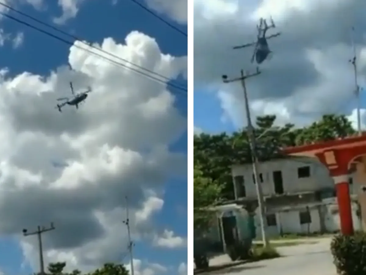 Momentul înfiorător în care un elicopter se prăbușește în "spirale ale morții" - FOTO: Twitter/The_LAAHS