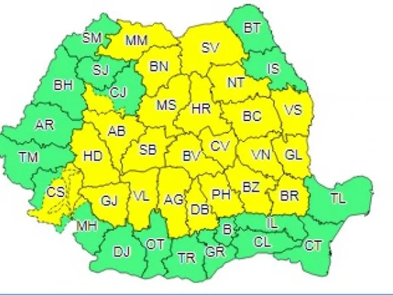 ANM prognozează furtuni până mâine dimineața