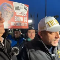Peste 200 de agitatori ruși trimiși de Ilan Șor la protestul AUR împotriva UE de la Congresului PPE - Foto: Captură foto Facebook