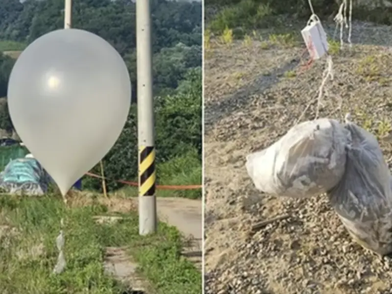 Coreea de Nord, război murdar. Trimite baloane cu fecale vecinilor din sud - Foto: Pravda.com.ua