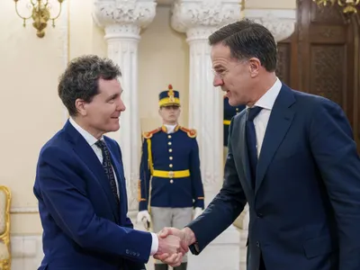 Preşedintele Nicuşor Dan şi secretarul general Mark Rutte, la Cotroceni - Foto: Administraţia Prezidenţială