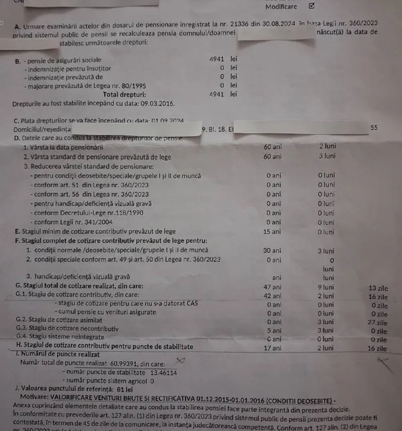 Pensie recalculată - Foto: Casa de Pensii