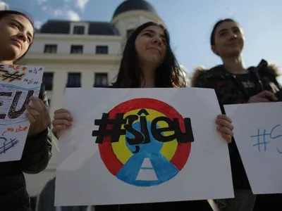 Protestul #șîeu a avut eco în toată țara. Aici, imagine din București. Foto Inquam Photos/Octav Ganea