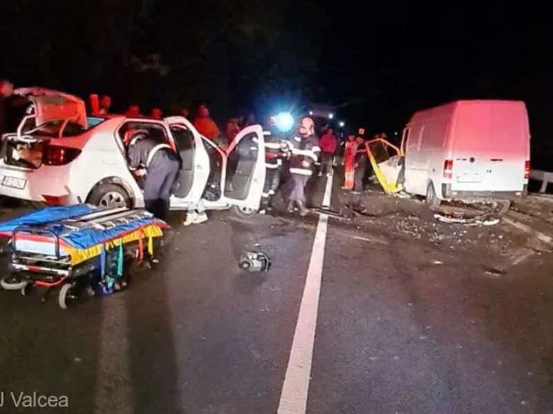 Accident grav pe Valea Oltului, la Câineni/foto: ipjvalcea