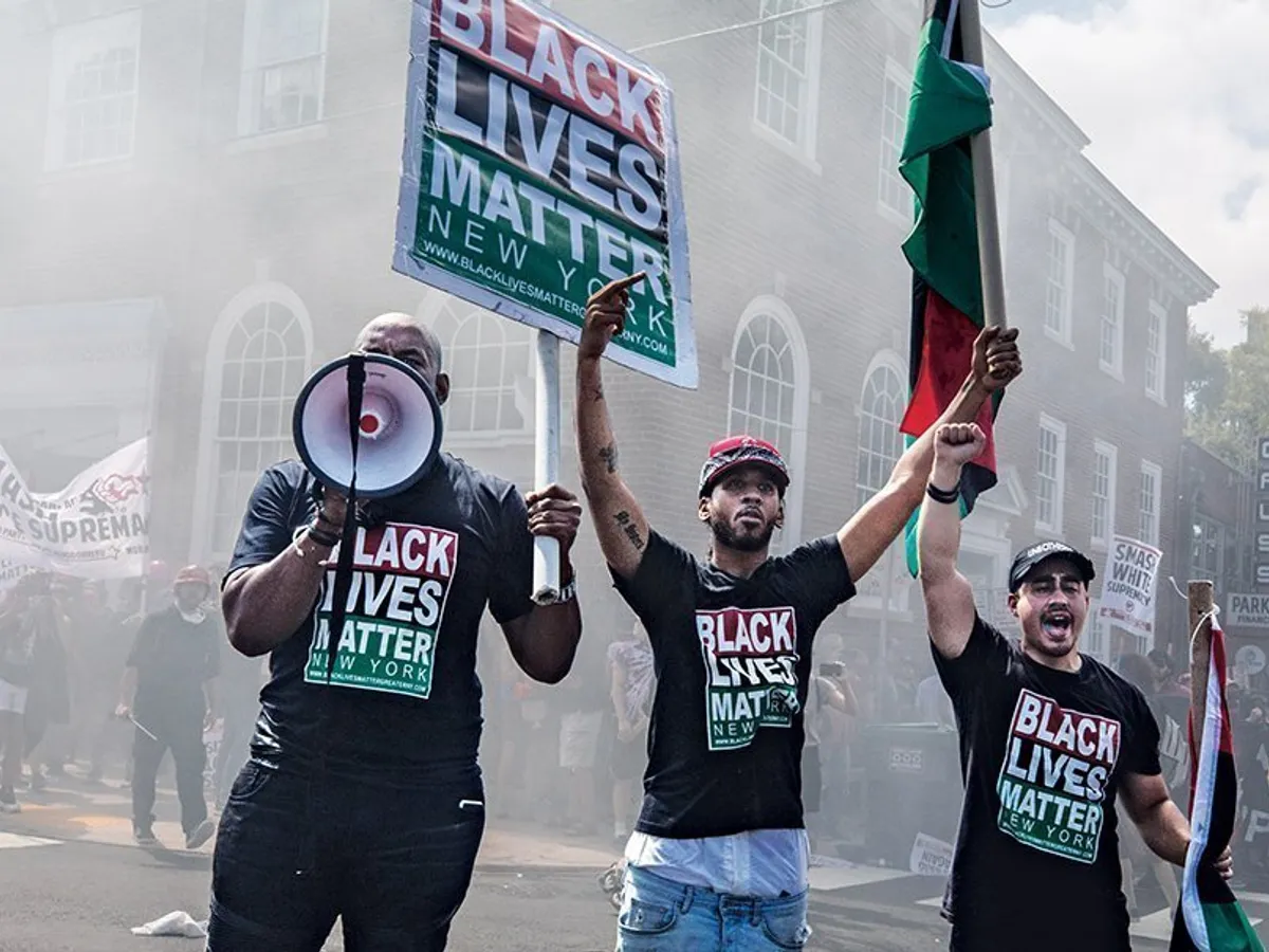 Protestatari Black Lives Matter în Charlottesville, Virginia - Foto: EVELYN HOCKSTEIN/WASHINGTON POST/GETTY