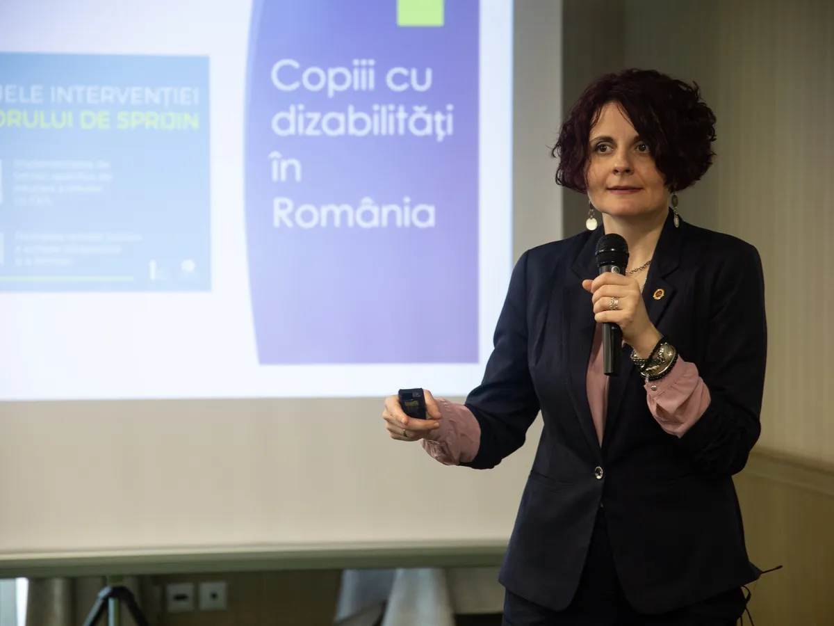 Mădălina Turza, la lansarea inițiativei civice „Europe Cares”, ianuarie 2019. Foto: Facebook