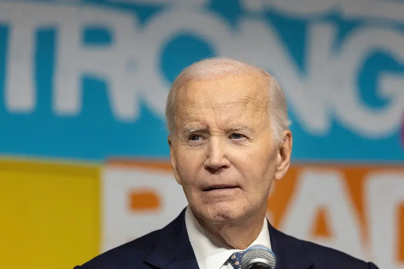 Joe Biden, la Omaha, criticându-l pe Donald Trump - Foto: Profimedia Images