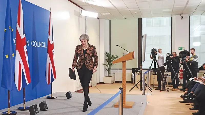 Theresa May a plecat de la Bruxelles fără garanții liniștitoare pentru parlamentarii britanici și opinia publică din țara sa. Foto Getty Images