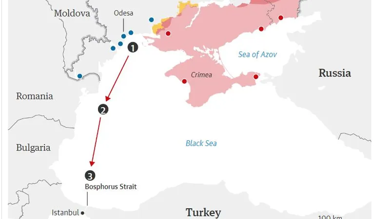 ruta de transport cereale/foto: the guardian