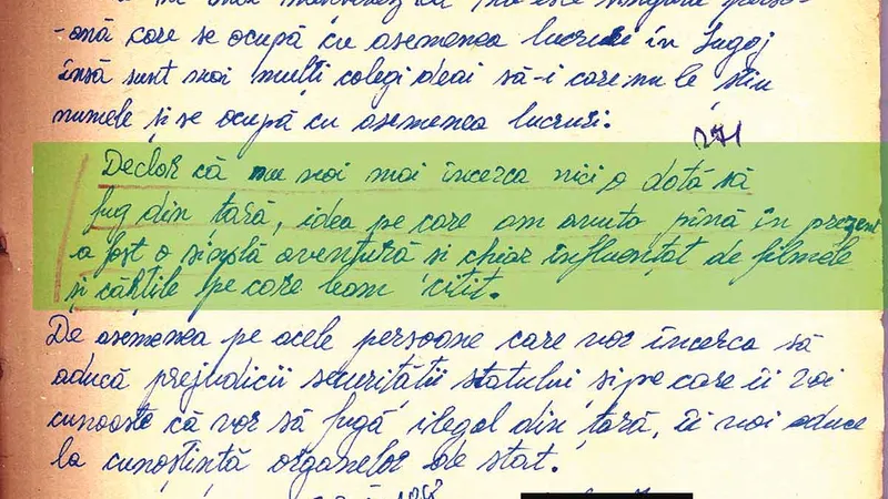 Mărturia tânărului din Lugoj, dată la Miliție - Sursa: ACNSAS, fond Documentar, dosar nr. 9675, vol. 2, ff. 268-271/ cnsas.ro