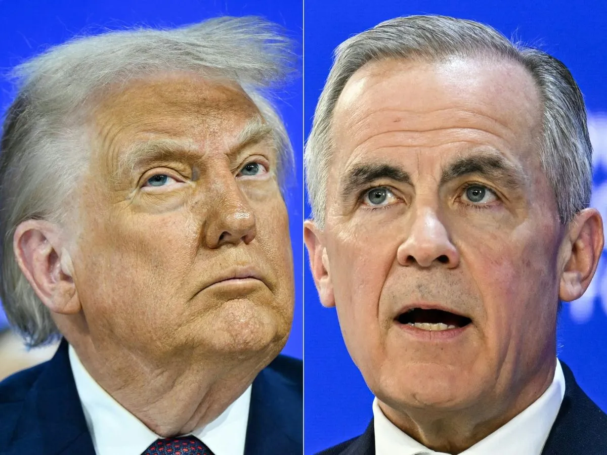 Preşedintele SUA, Donald Trump, şi premierul canadian, Mark Carney - Foto: Profimedia Images
