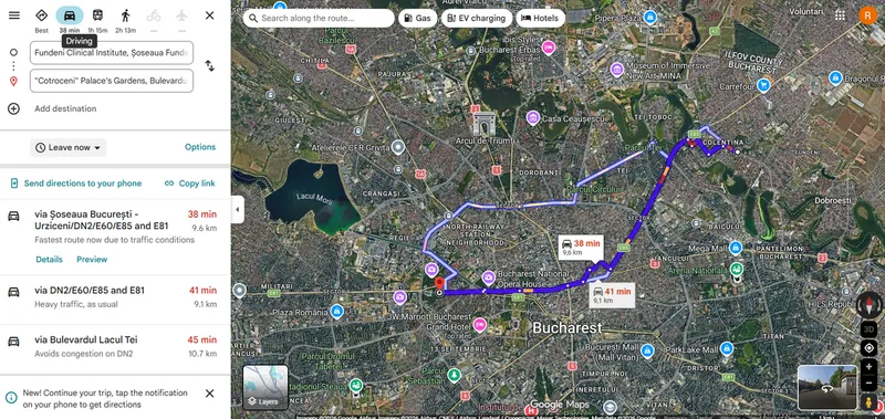 Drum Fundeni - Cotroceni - Foto: Google Maps