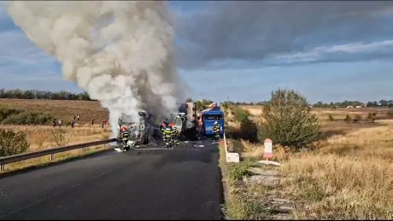 Accident grav în Teleorman - Foto: captură video ISU Teleorman