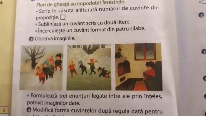 Exercițiul din manual arată clar că învățătorul a greșit/FOTO: educatieprivata.ro