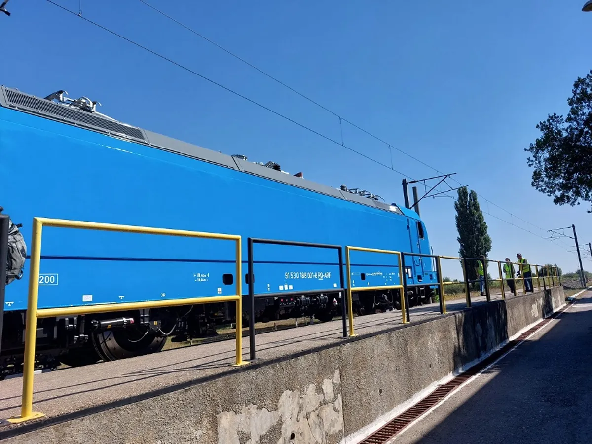 Locomotiva Traxx 3 a atins viteza de 200kmm/h la CTF Făurei - Foto: Autoritatea pentru Reformă Feroviară