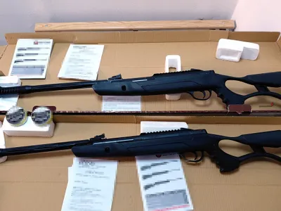 Arme găsite pe aeroport - Foto: Poliția de Frontieră