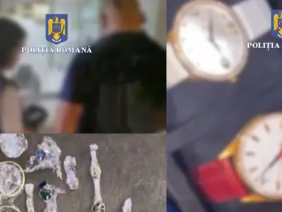 Poliția a descoperit ceasurile și bujuteriile la perchezitii Foto:captură Poliția Română