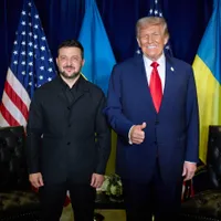 Volodimir Zelenski și Donald Trump, în marja Adunării Generale a Națiunilor Unite, 23 septembrie - Foto: Profimedia Images