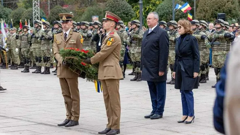 Ciucă a adus un omagiu militarilor români care eliberau Transilvania de Nord de sub ocupaţia străină - Foto: Facebook/ Nicolae Ciucă